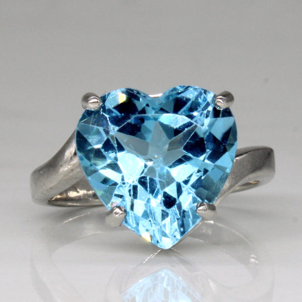 Topaz Heart Cocktail Ring | 6.20ct | SZ 6 |