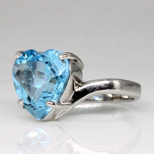 Topaz Heart Cocktail Ring | 6.20ct | SZ 6 |