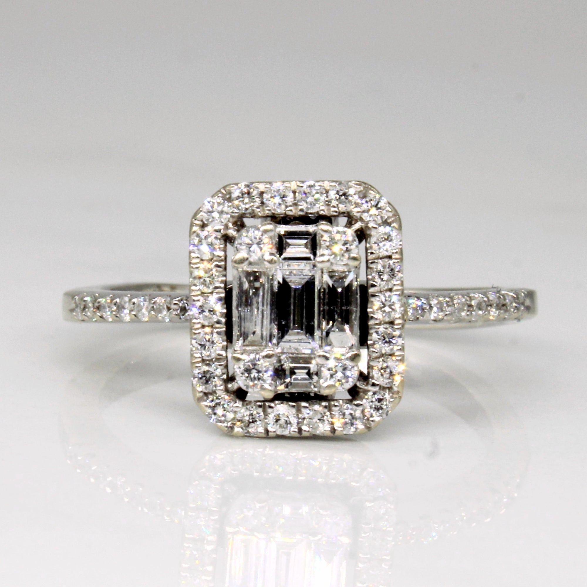Baguette Cut Diamond Cluster Ring | 0.40ctw | SZ 7.25 |