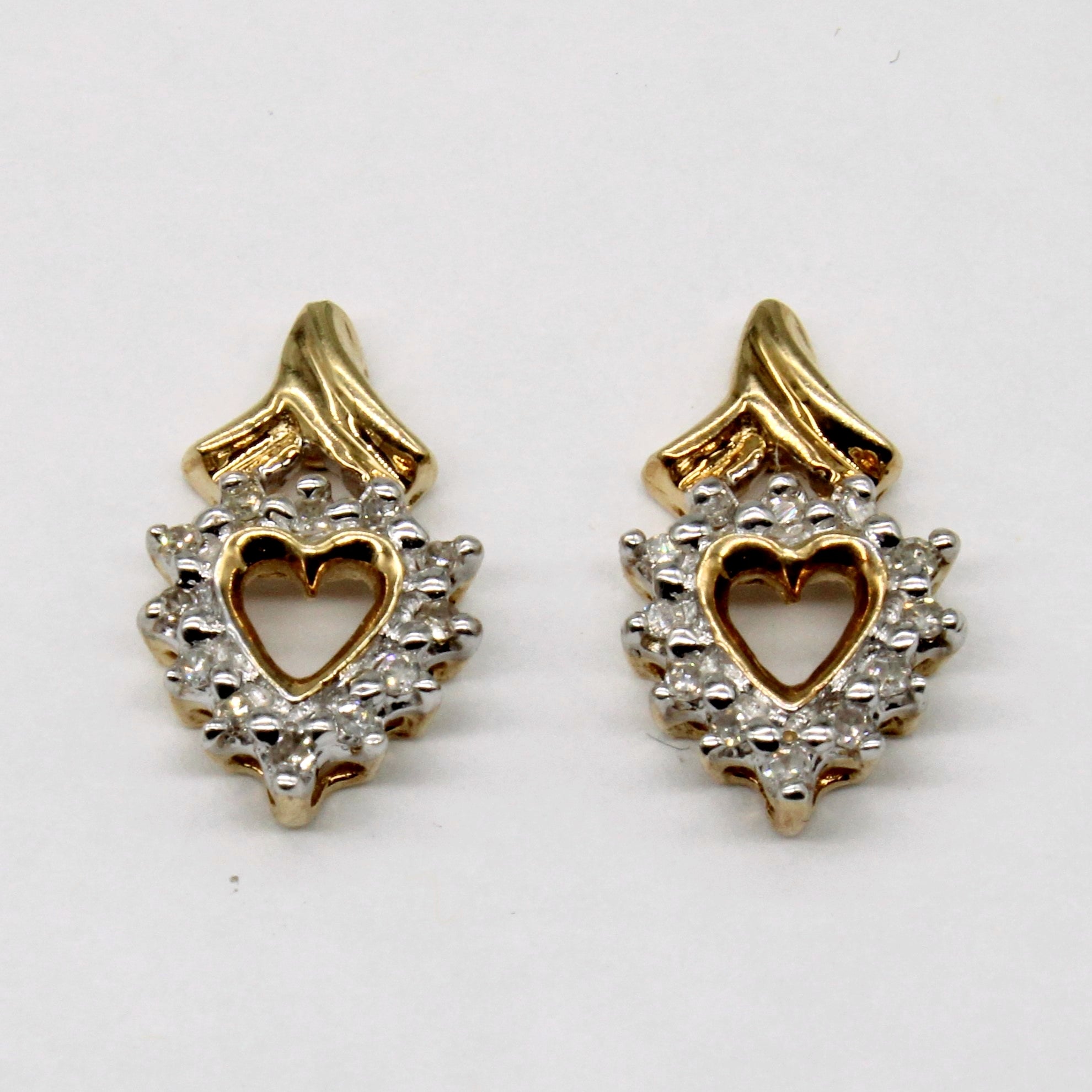 Diamond Heart Earrings | 0.12ctw |