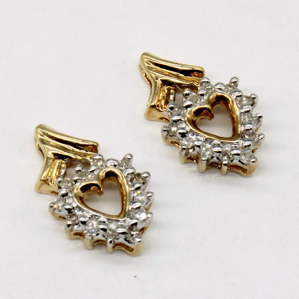 Diamond Heart Earrings | 0.12ctw |