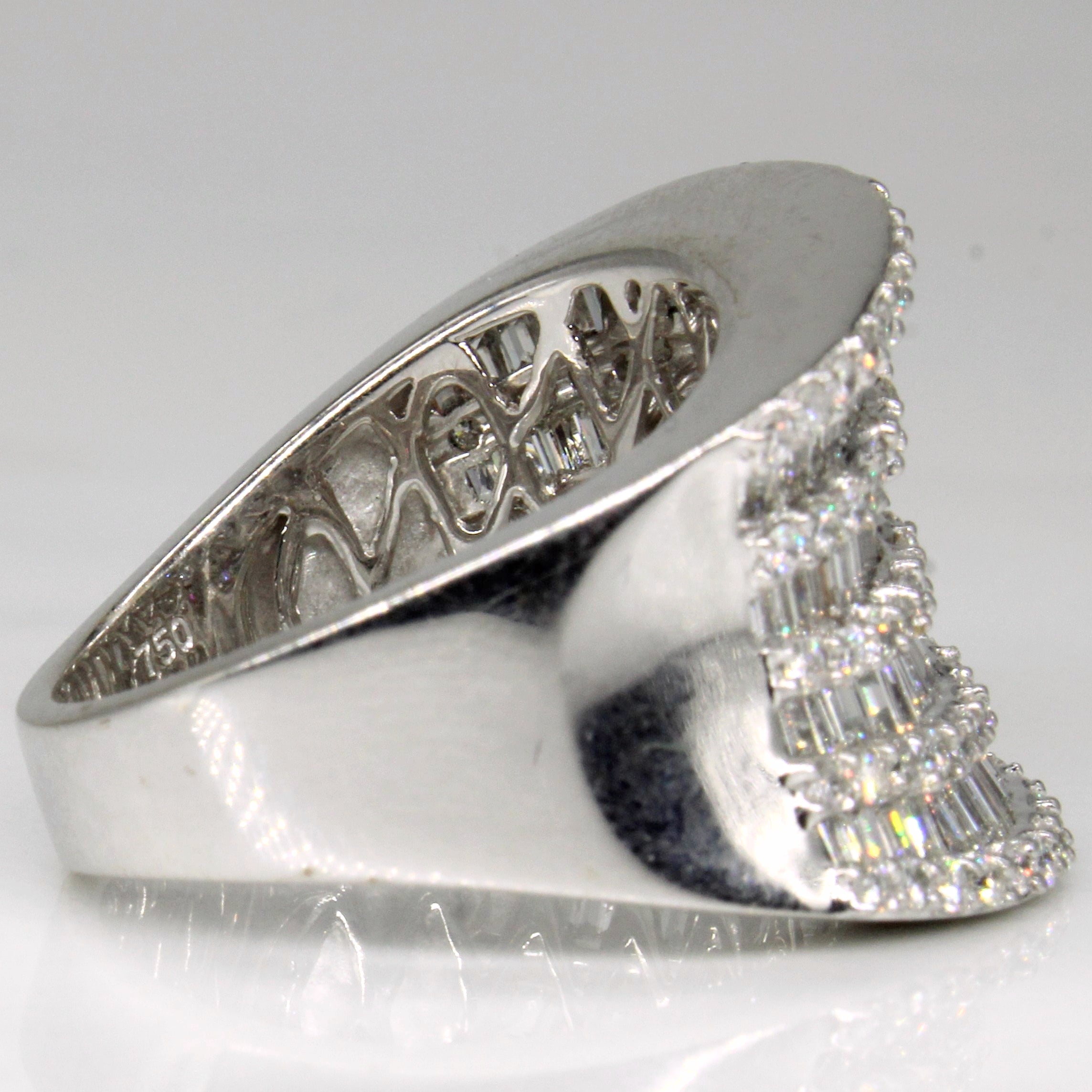 Bague cascade de diamants | 2,50 ct | Taille 7,25 | 