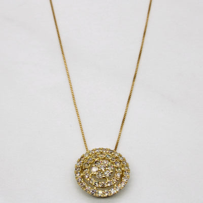 Diamond Pendant & Necklace | 0.75ctw | 18
