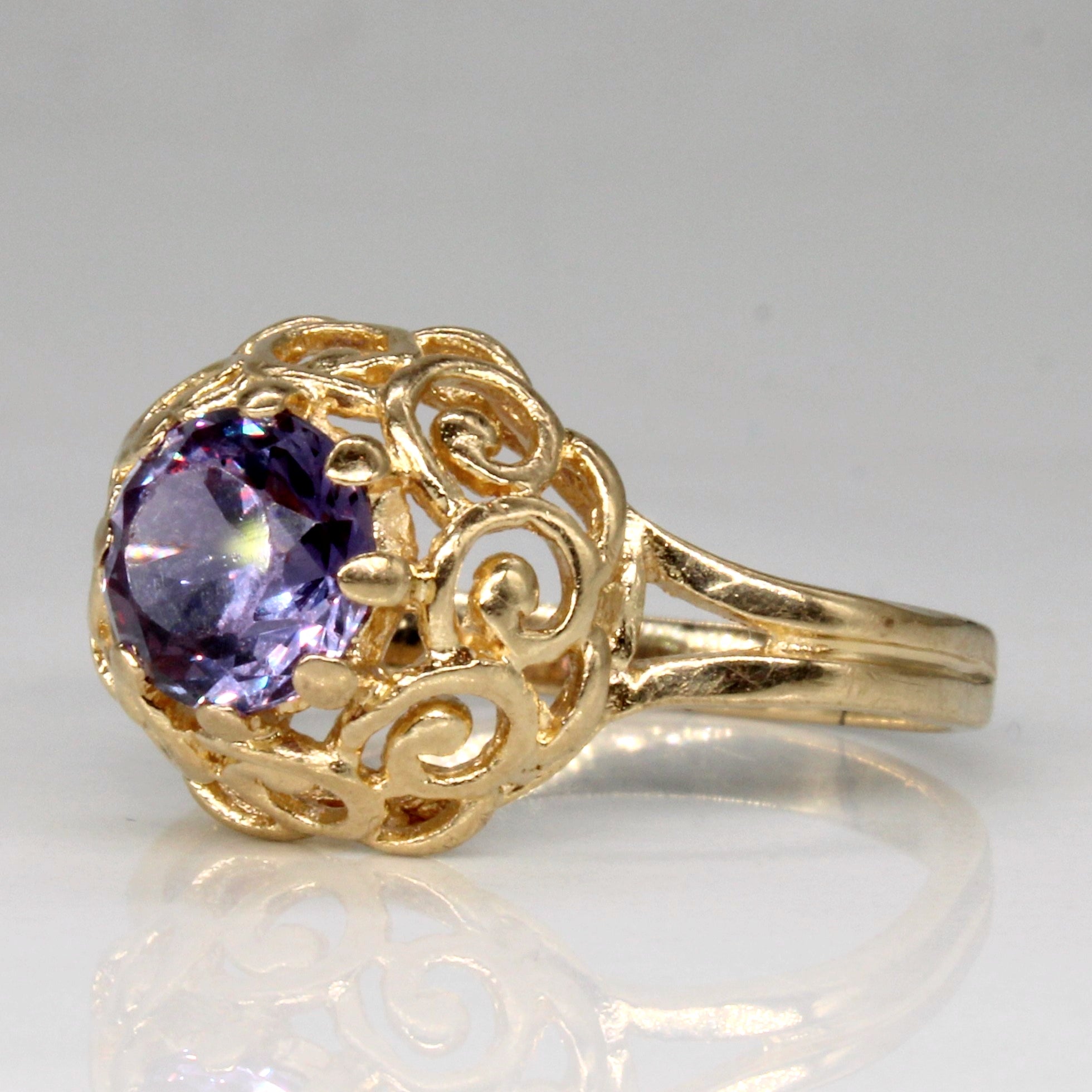 Synthetic Colour Change Sapphire Ring | 1.80ct | SZ 8.25 |