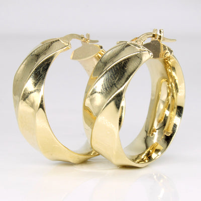 14k Yellow Gold Hoop Earrings