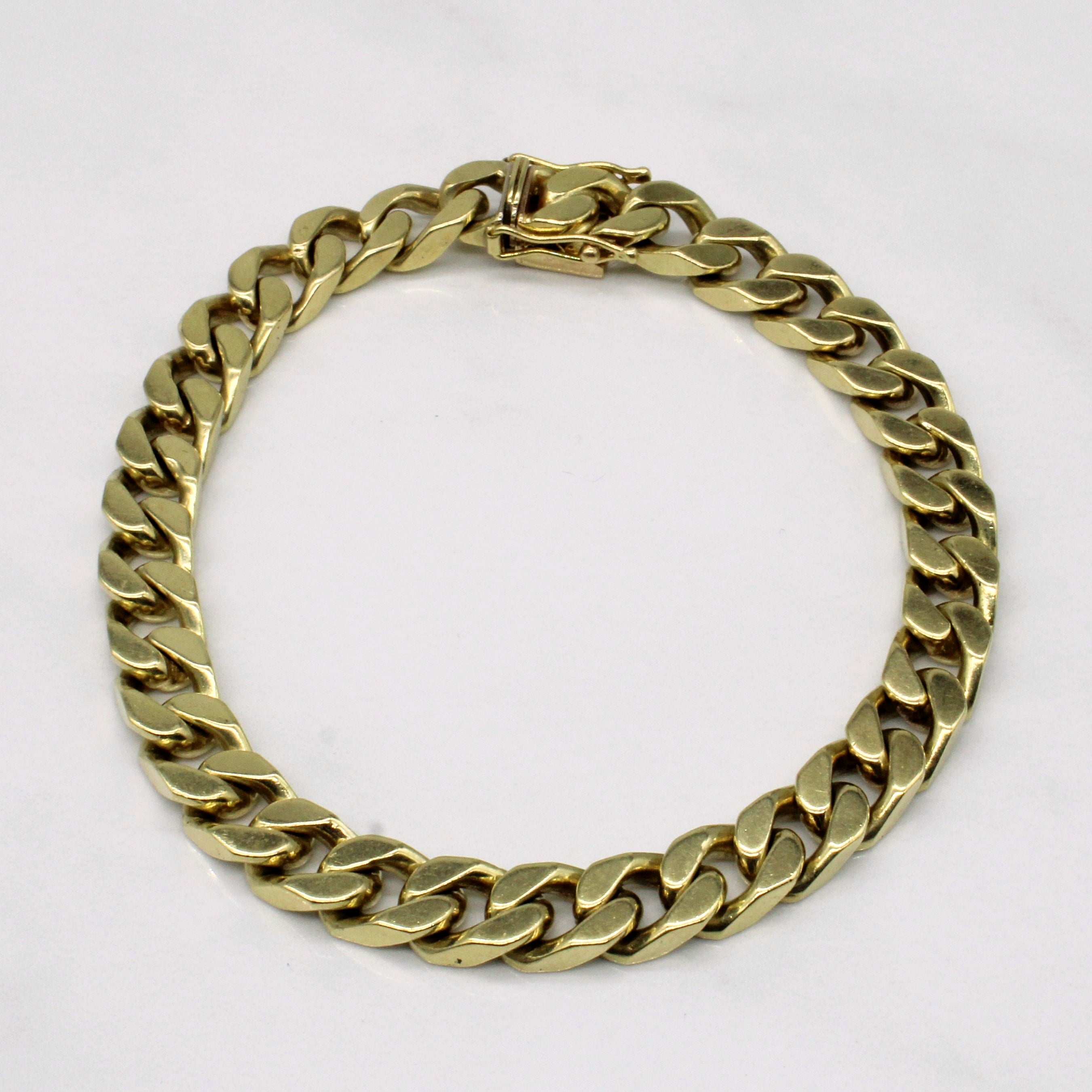 10k Yellow Gold Curb Link Bracelet | 8.5" |