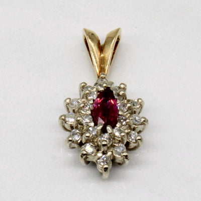 Diamond & Ruby Pendant | 0.22ctw, 0.17ct |