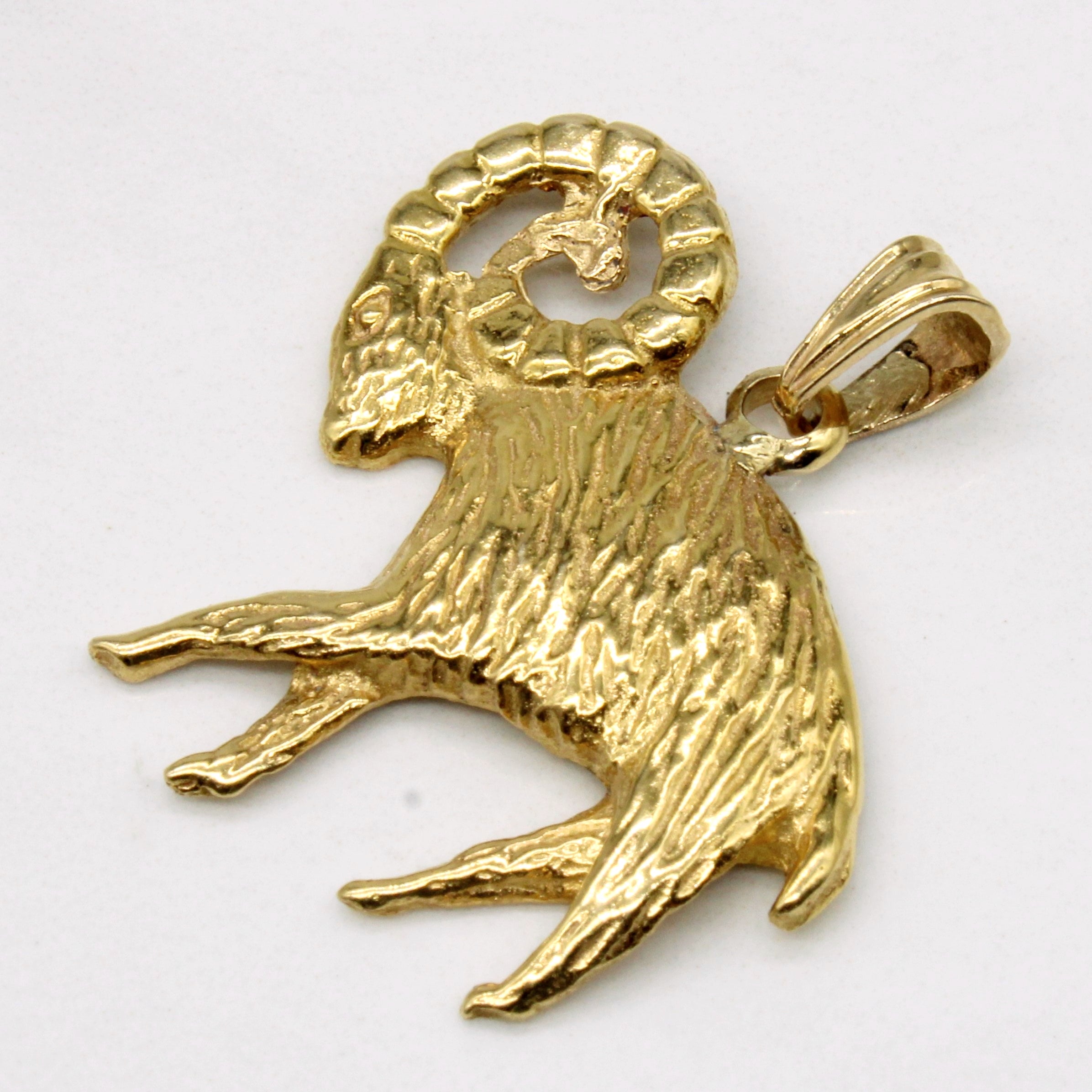 10k Yellow Gold Ram Pendant