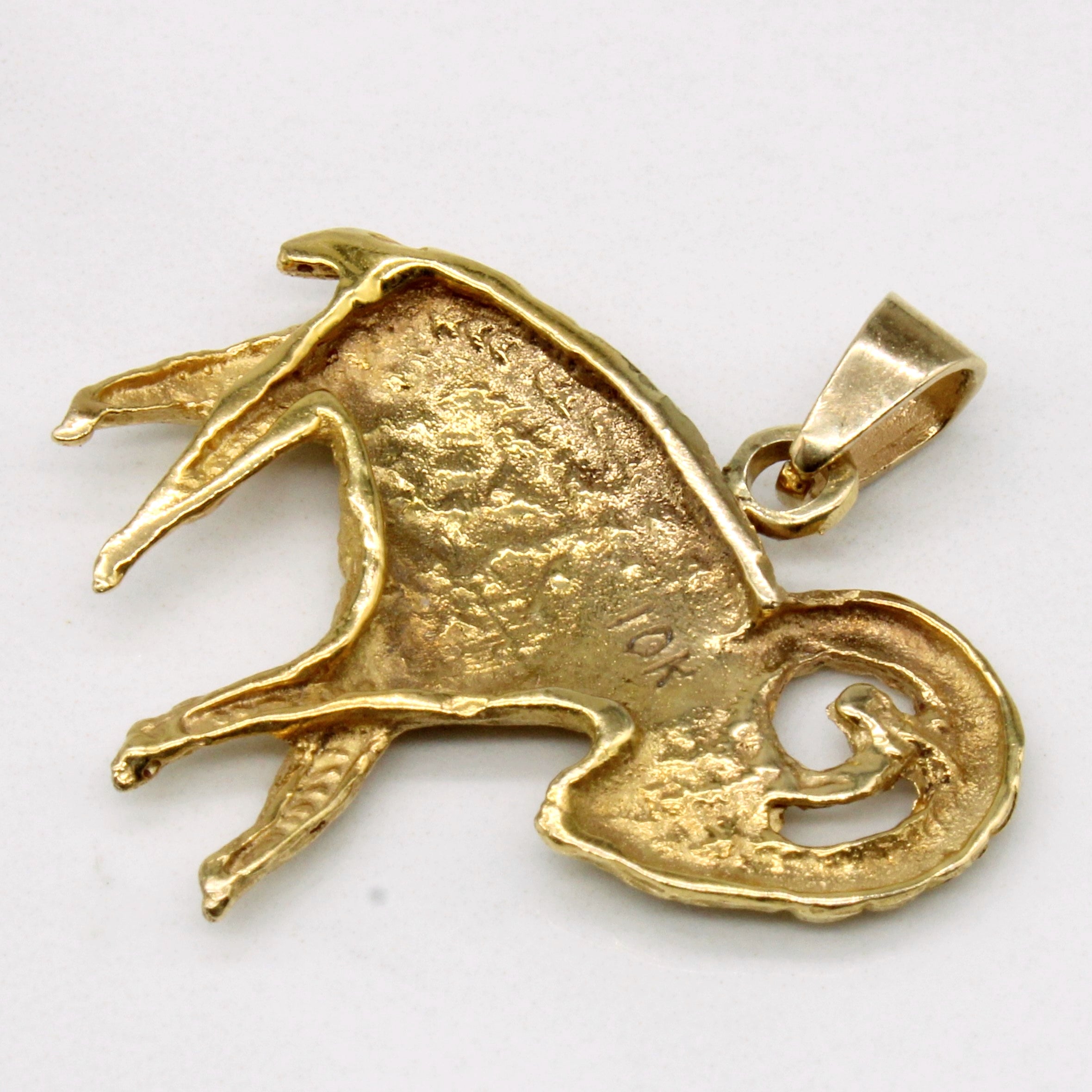 10k Yellow Gold Ram Pendant