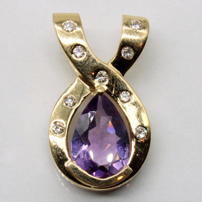 Amethyst & Diamond Pendant | 2.75ct, 0.23ctw |