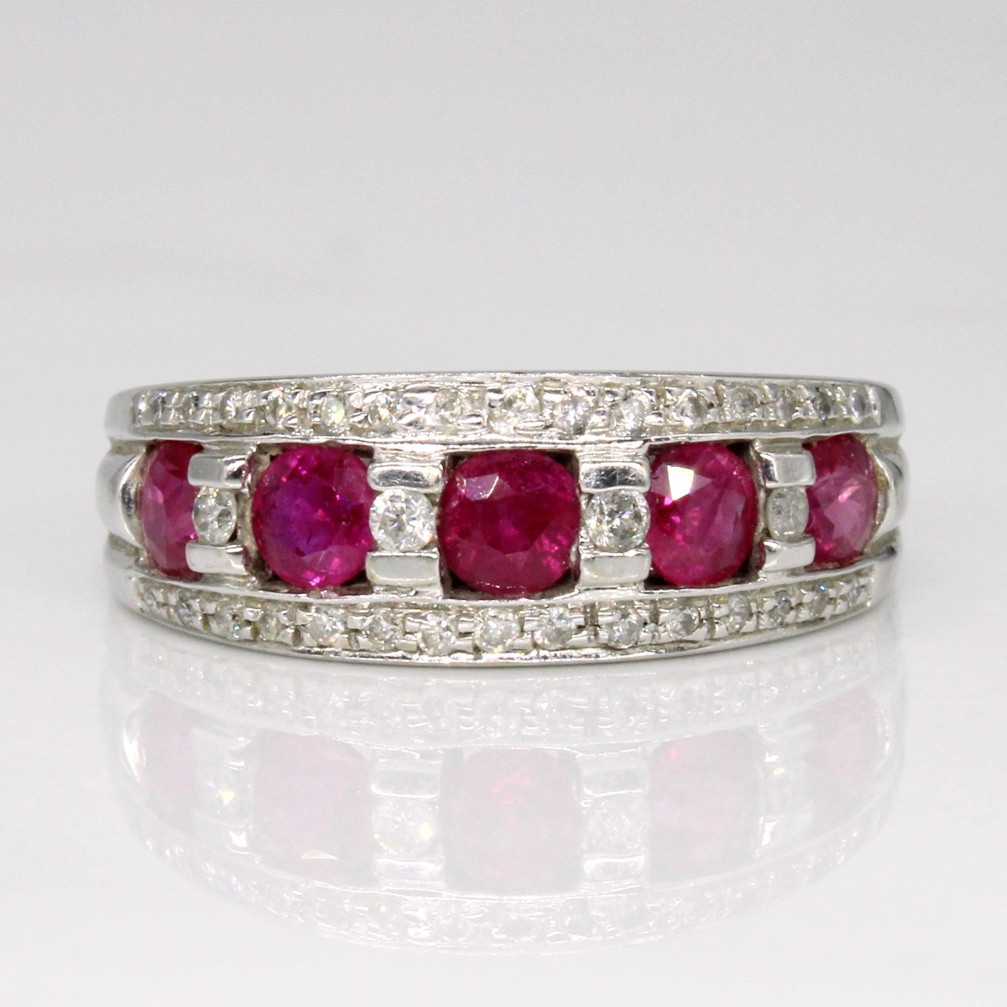 Ruby & Diamond Cocktail Ring | 1.05ctw, 0.38ctw | SZ 7.75 |