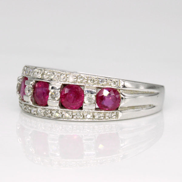 Ruby & Diamond Cocktail Ring | 1.05ctw, 0.38ctw | SZ 7.75 |