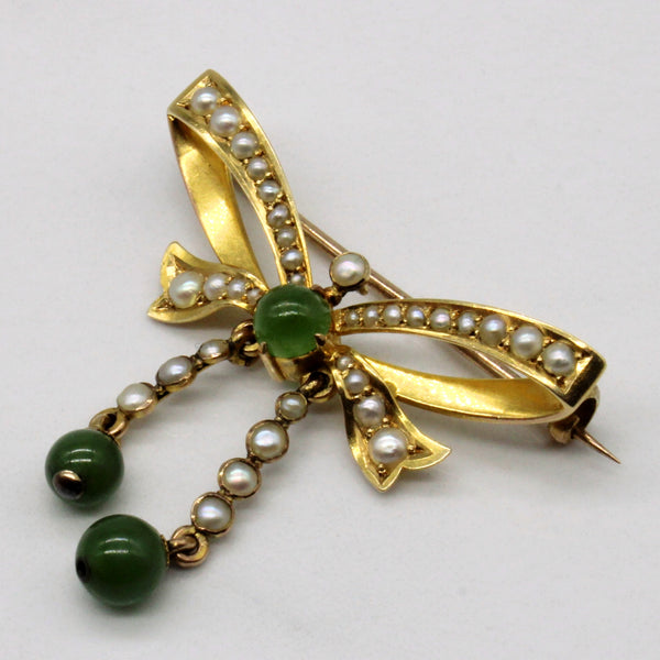 Multi Gem Vintage Bow Brooch | 2.50ctw |