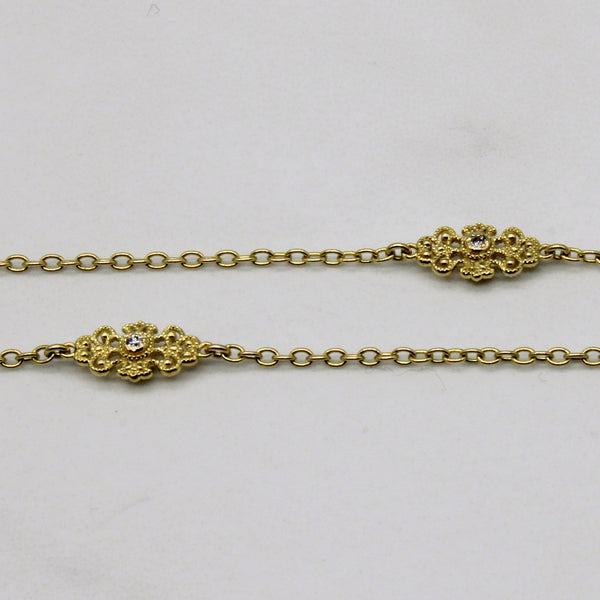 Diamond Ornate Necklace | 0.17ctw | 36