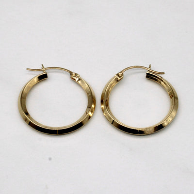 10k Yellow Gold Hoop Earrings