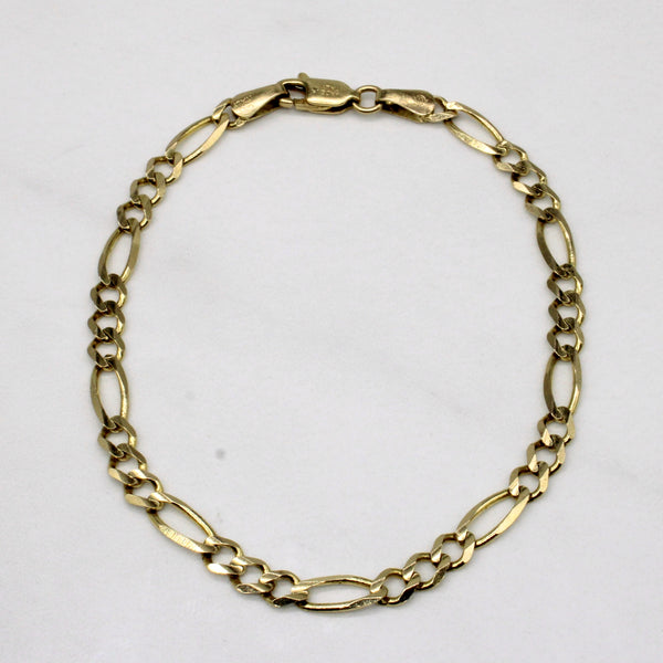 14k Yellow Gold Figarucci Link Bracelet | 7