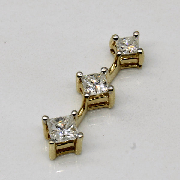 Princess Cut Diamond Drop Pendant | 0.90ctw |