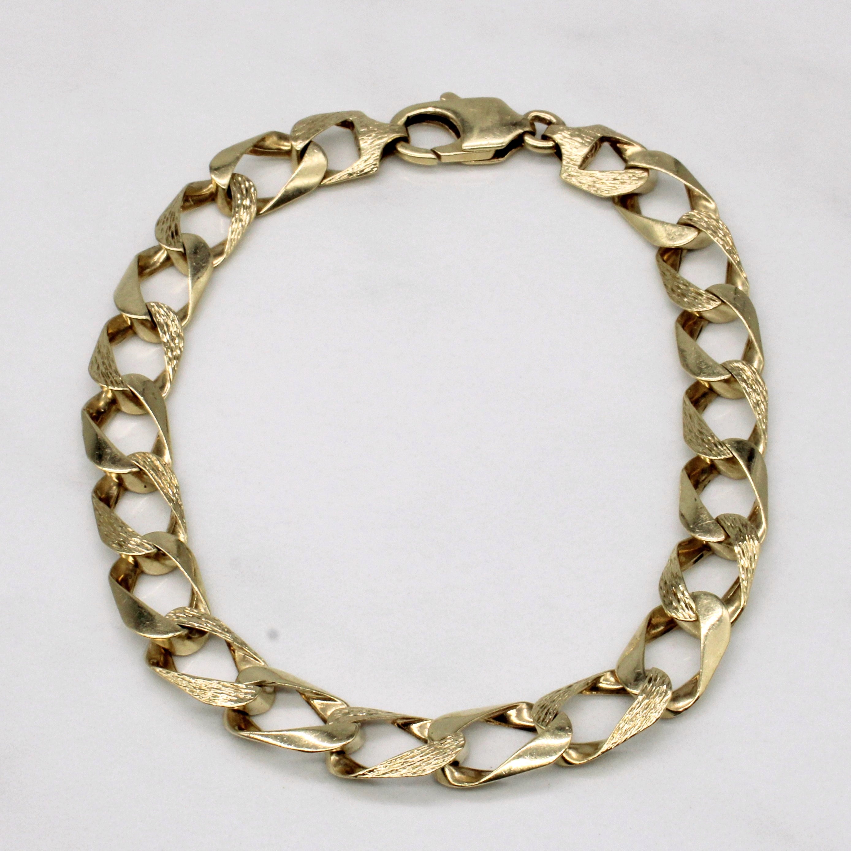 10k Yellow Gold Curb Link Bracelet | 8.5" |