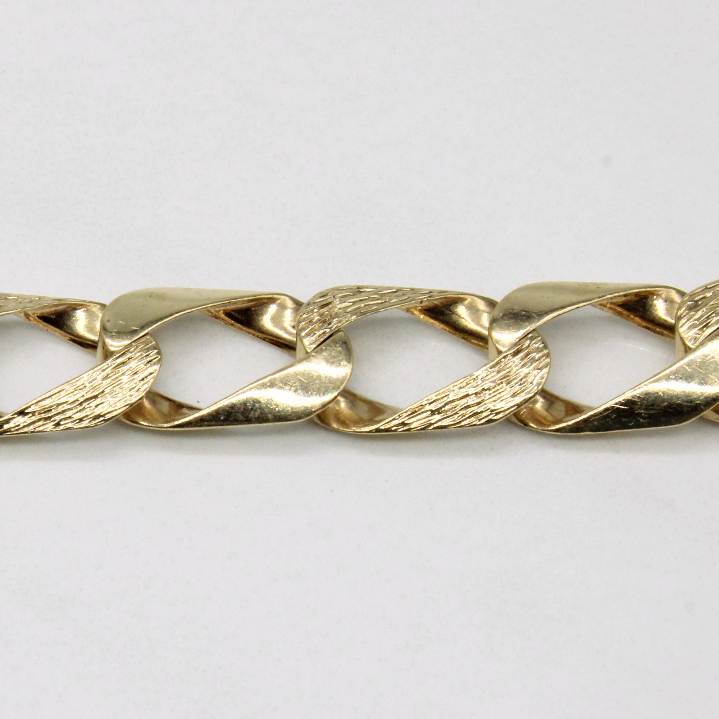 10k Yellow Gold Curb Link Bracelet | 8.5" |