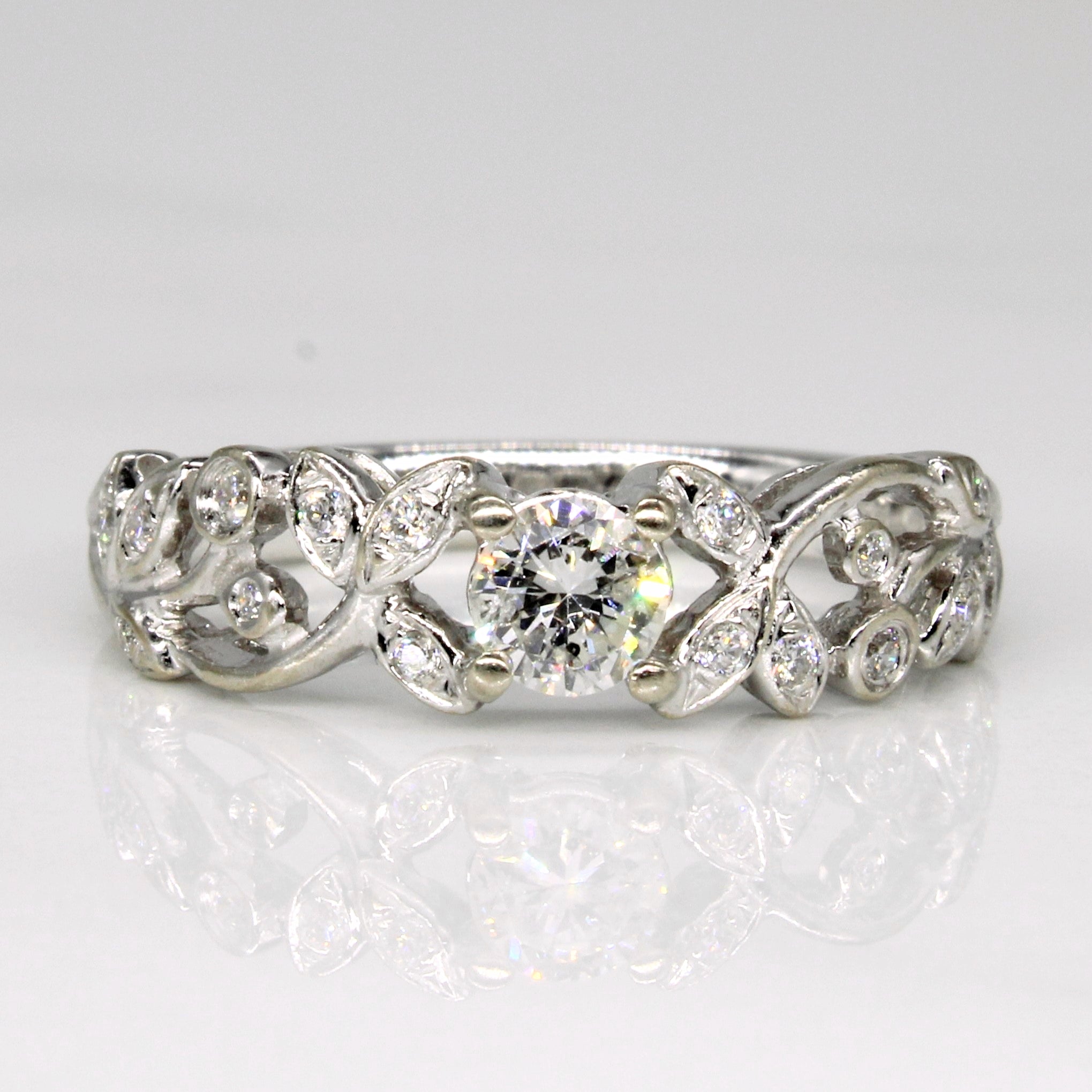Filigree Design Diamond Ring | 0.42ctw | SZ 7 |