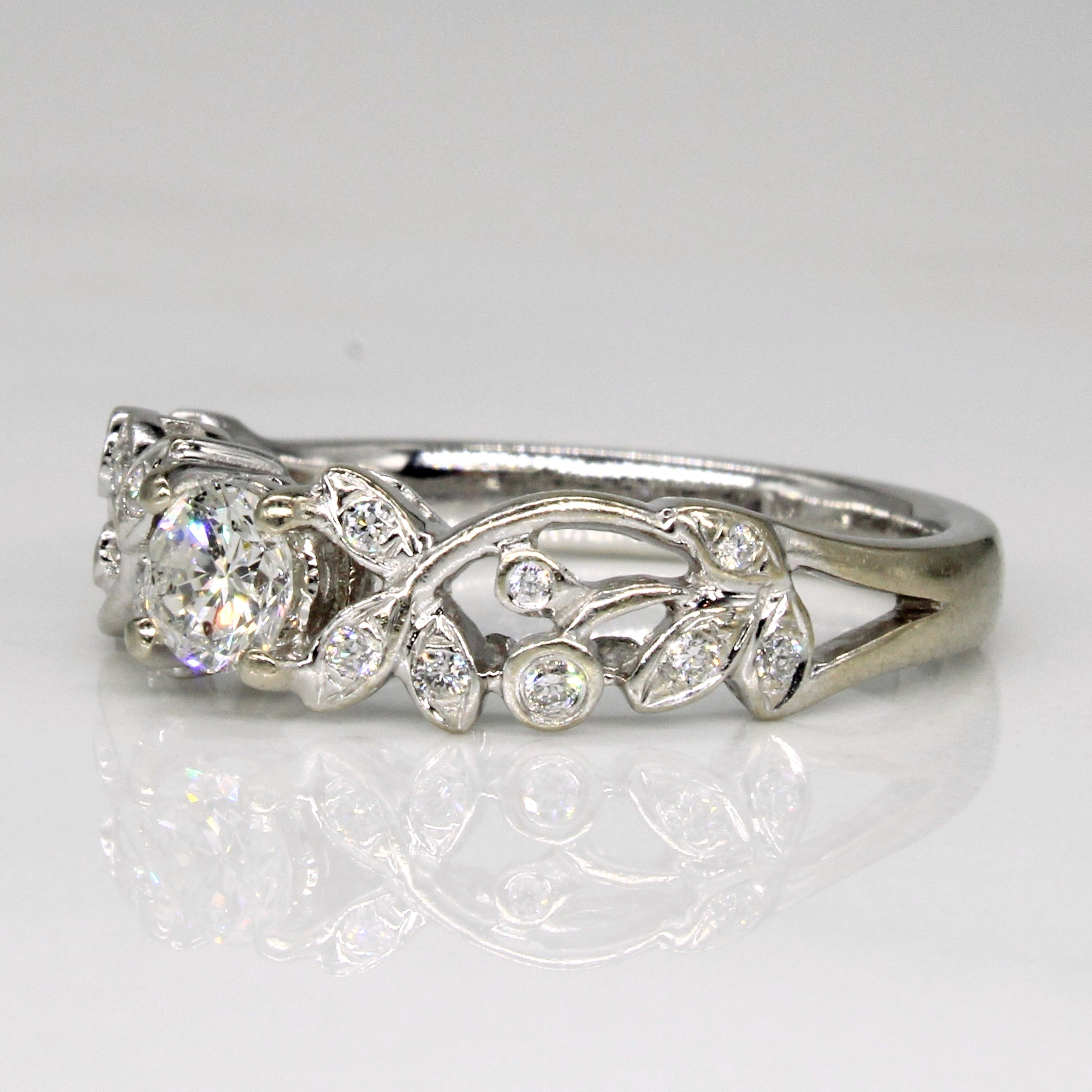 Filigree Design Diamond Ring | 0.42ctw | SZ 7 |