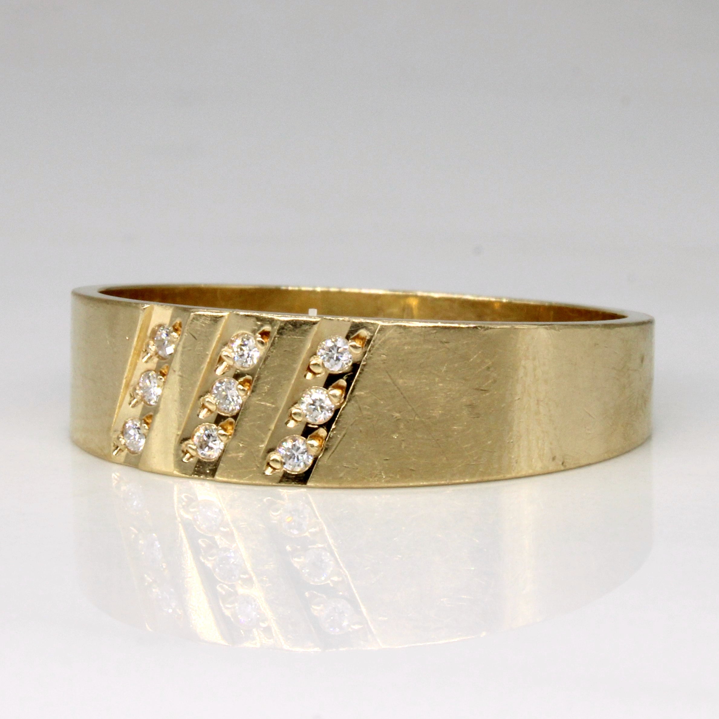 Channel Set Diamond Ring | 0.09ctw | SZ 13.25 |
