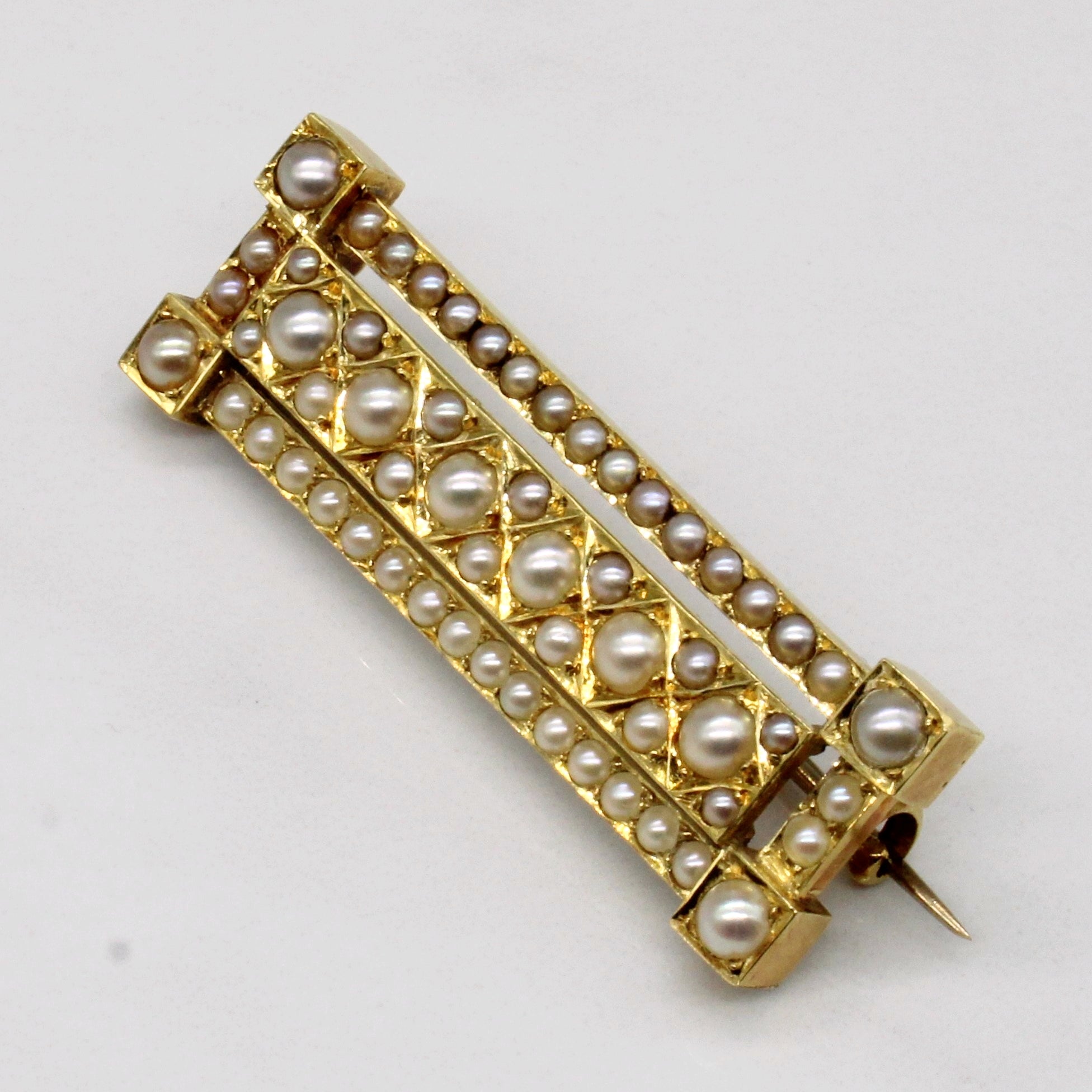 Pearl Bar Brooch