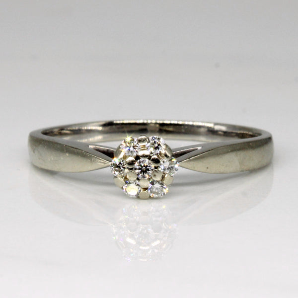 High Set Diamond Cluster Ring | 0.10ctw | SZ 7.5 |