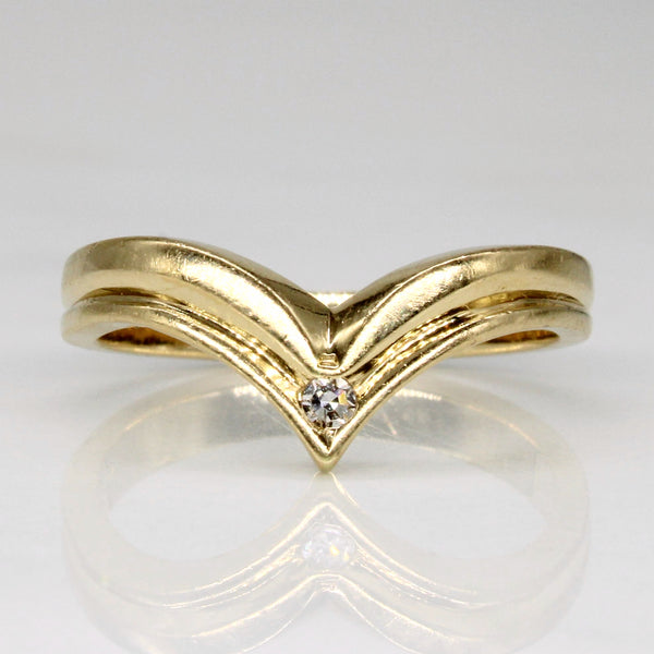 Diamond Chevron Ring | 0.02ct | SZ 6.25 |