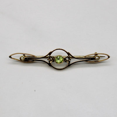 Peridot & Pearl Brooch | 0.14ct |