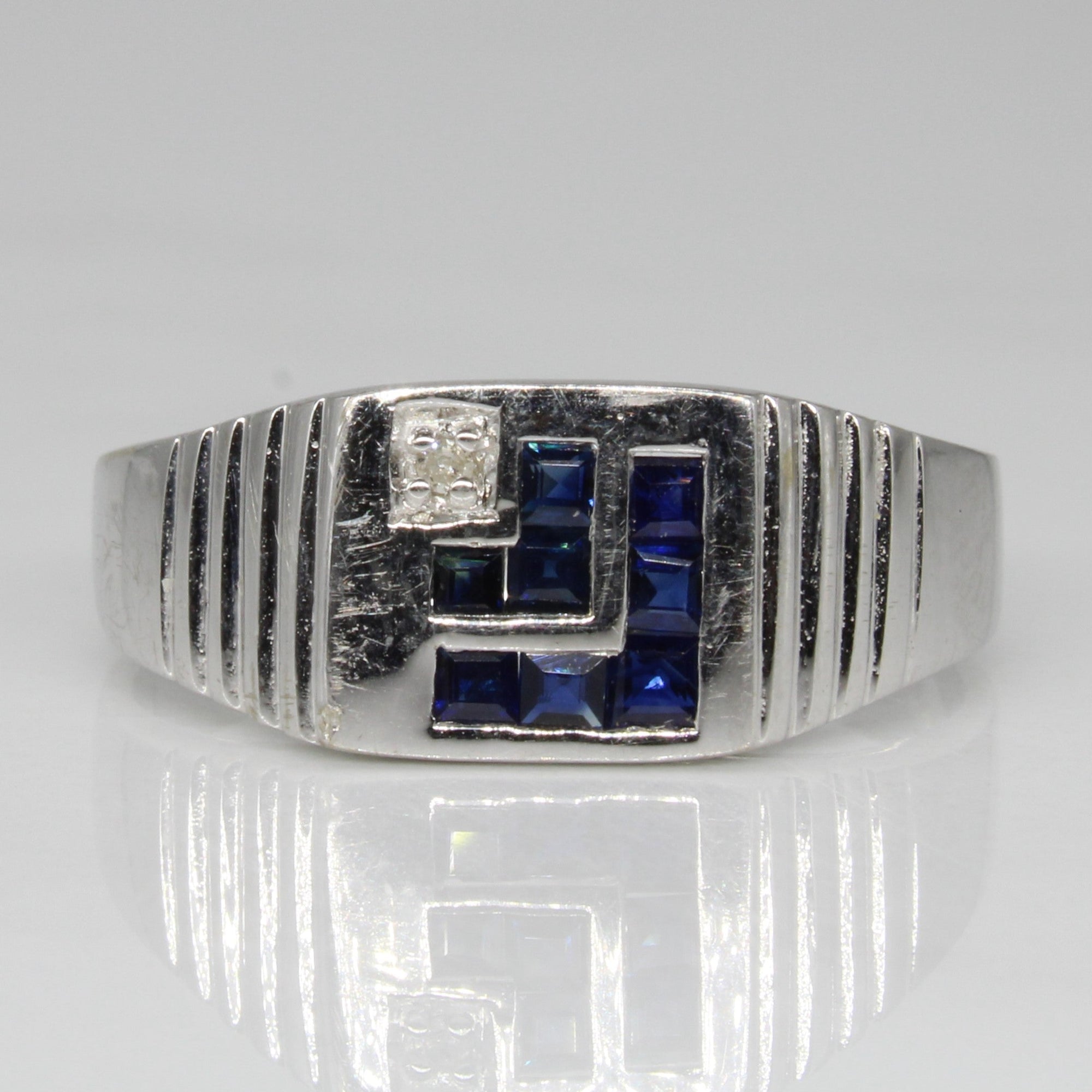 Sapphire & Diamond Ring | 0.44ctw, 0.01ct | SZ 10 |