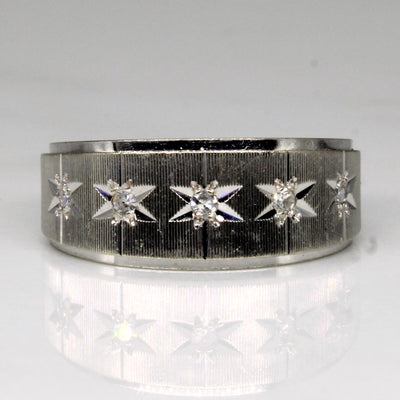 Diamond Flush Set 14k Ring | 0.05ctw | SZ 4.25 |