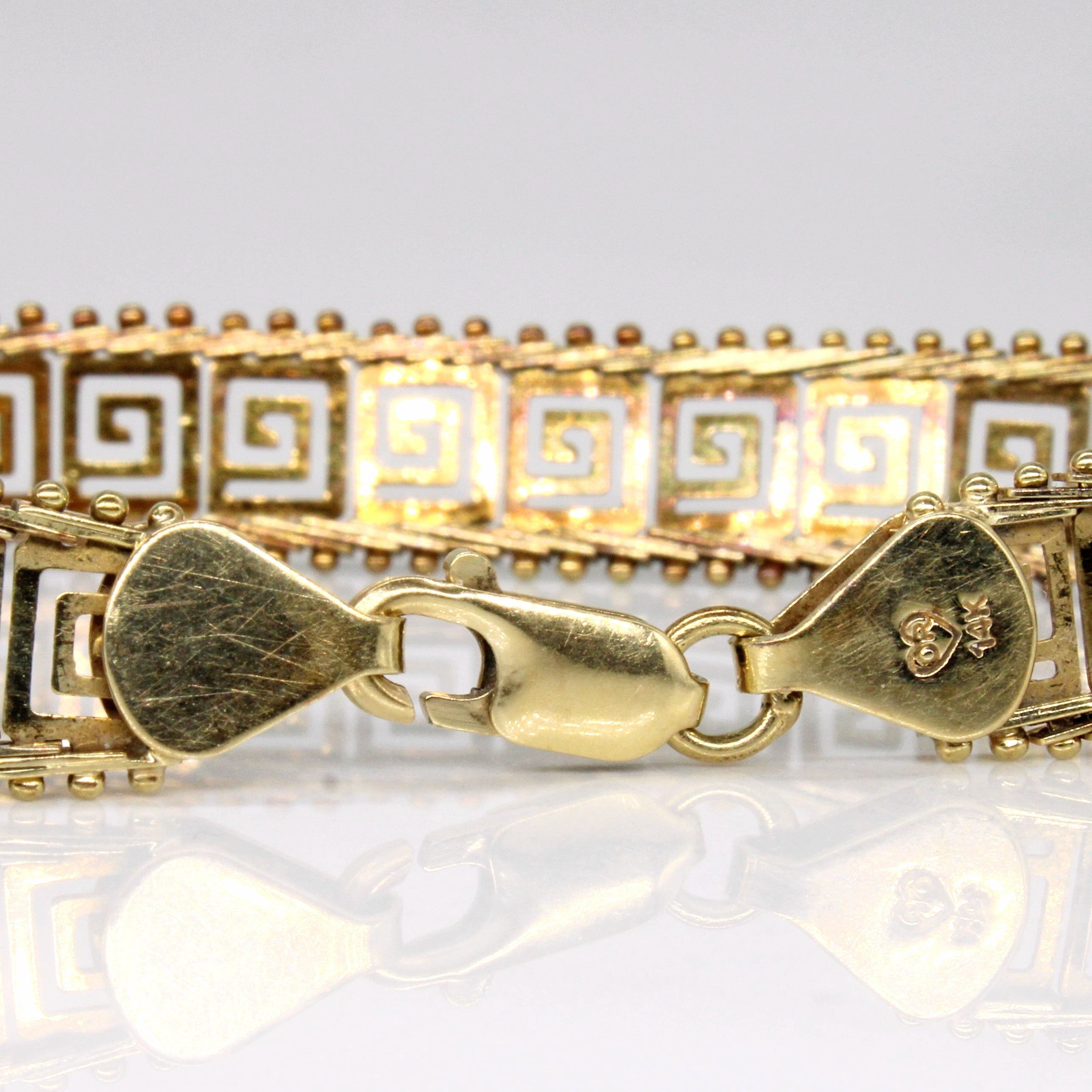 14k Yellow Gold Lattice Bracelet | 7" |