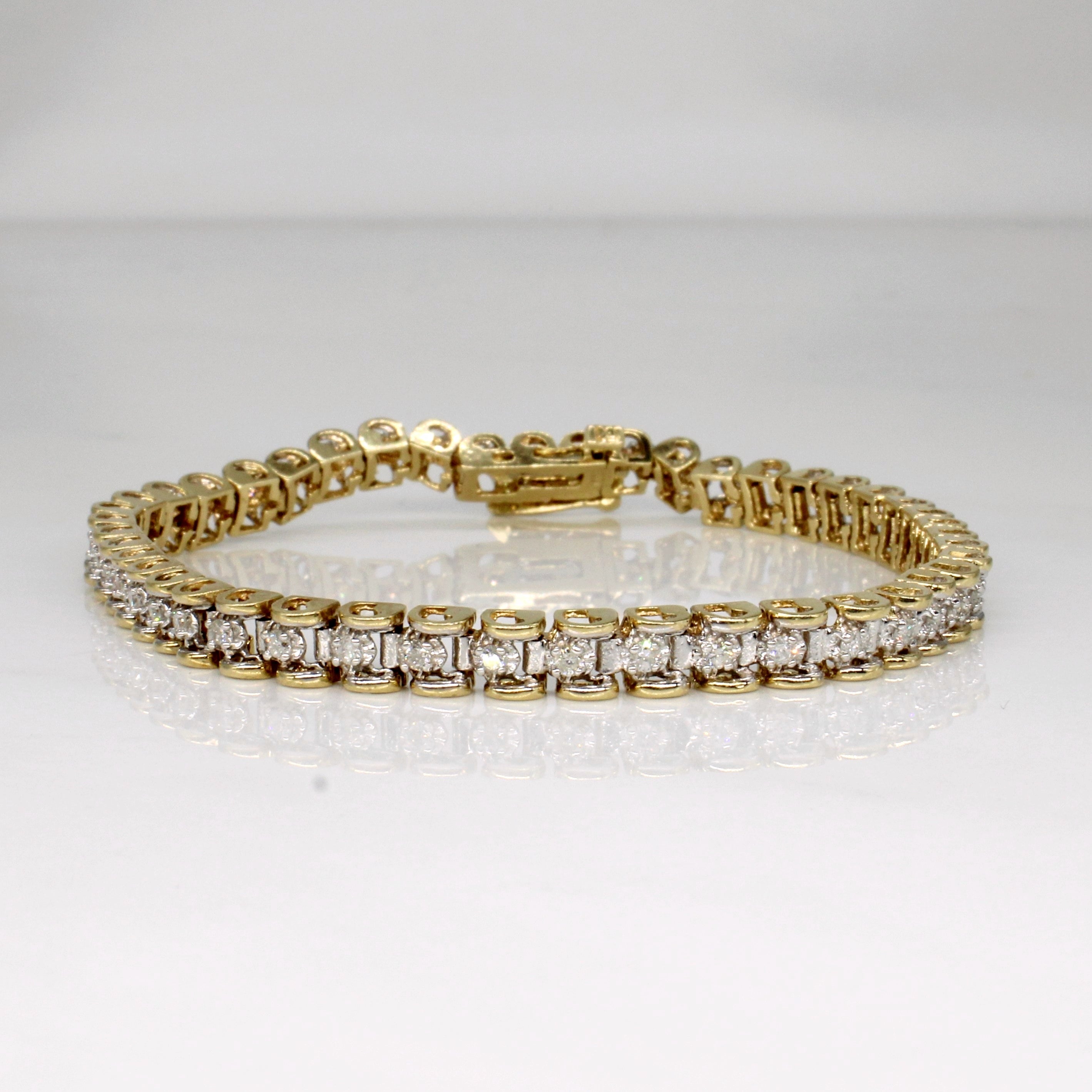 Bracelet de tennis en diamants | 0,90 ct | 7,25" | 