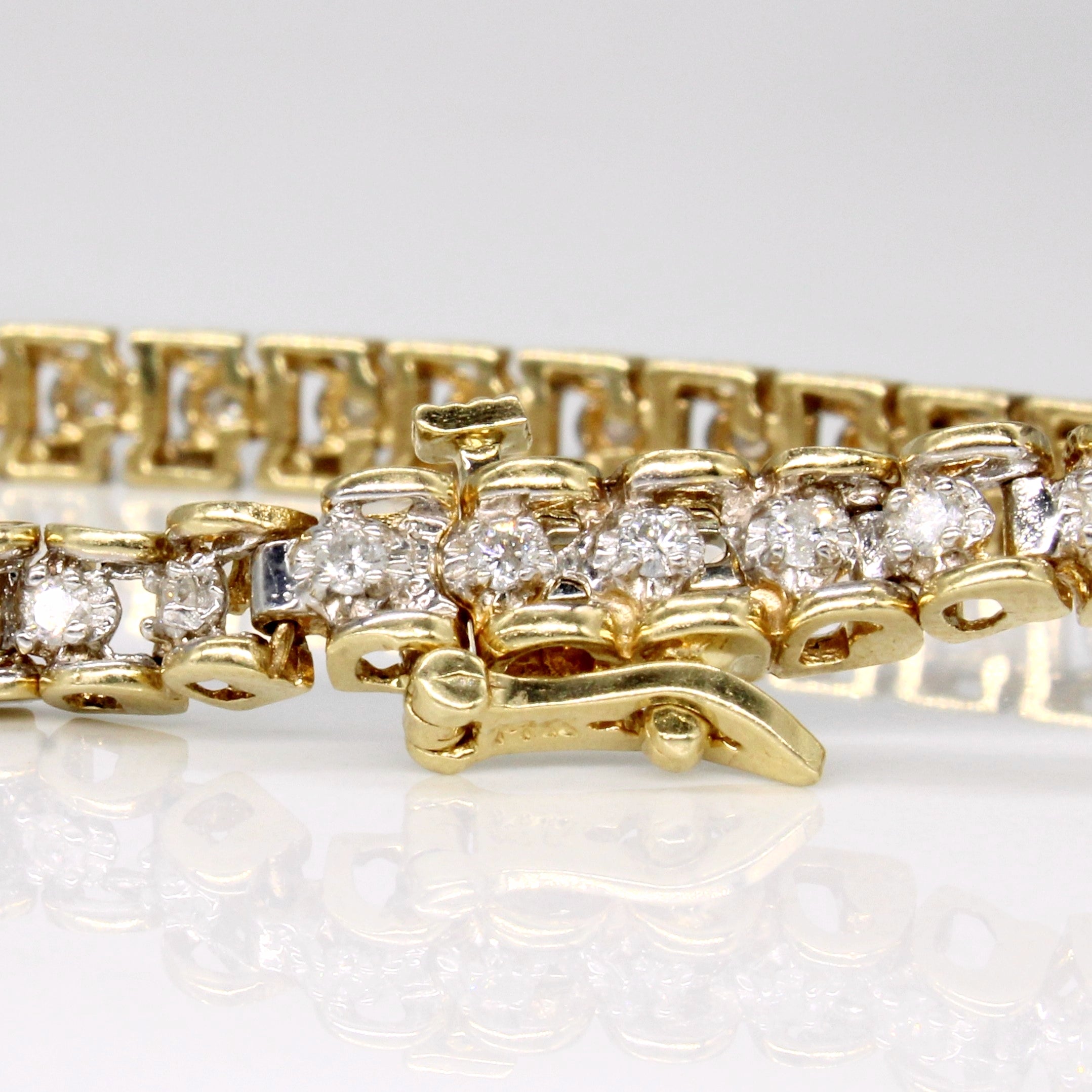 Bracelet de tennis en diamants | 0,90 ct | 7,25" | 