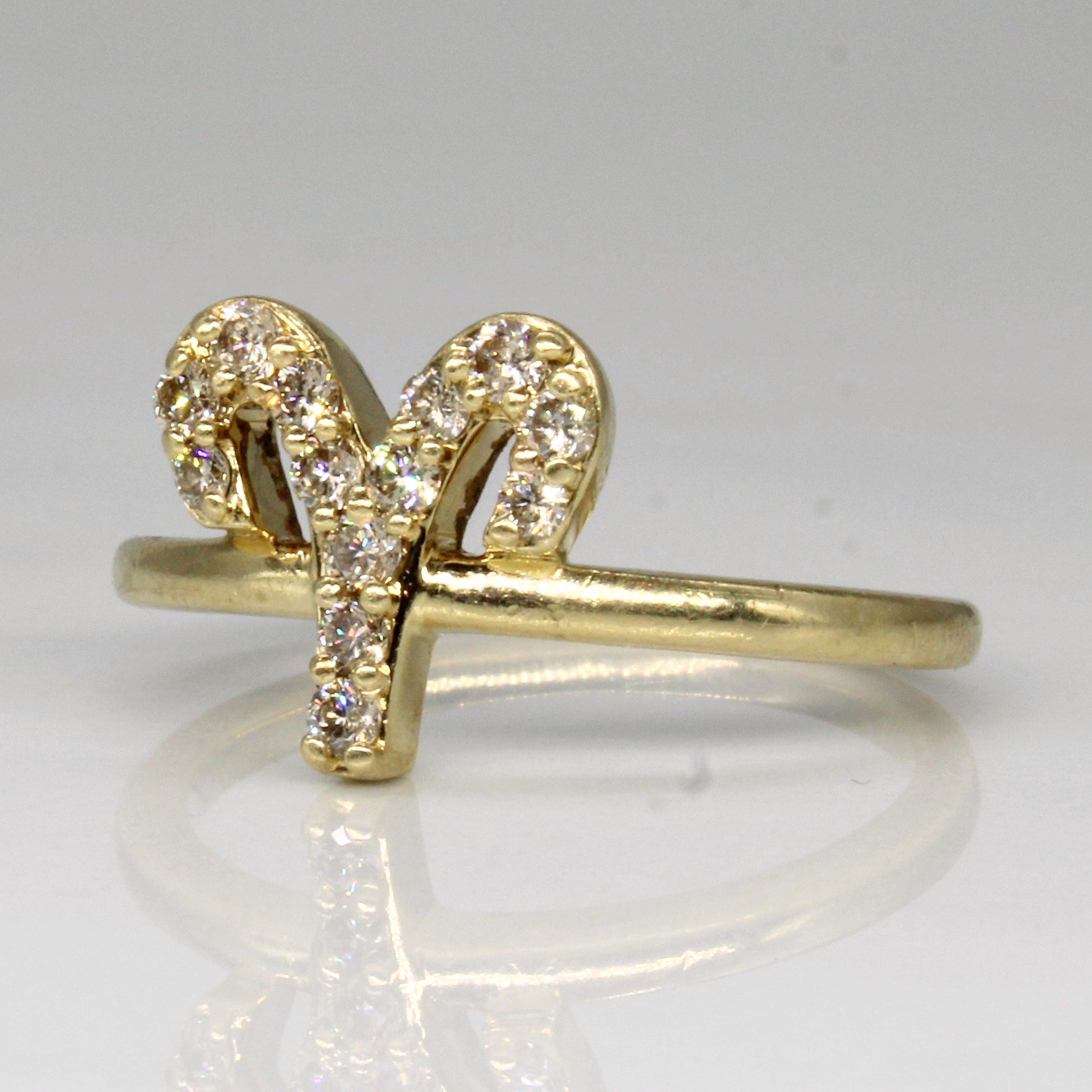 Bague en diamant signe astrologique Bélier | 0,33 ct | Taille 7 | 