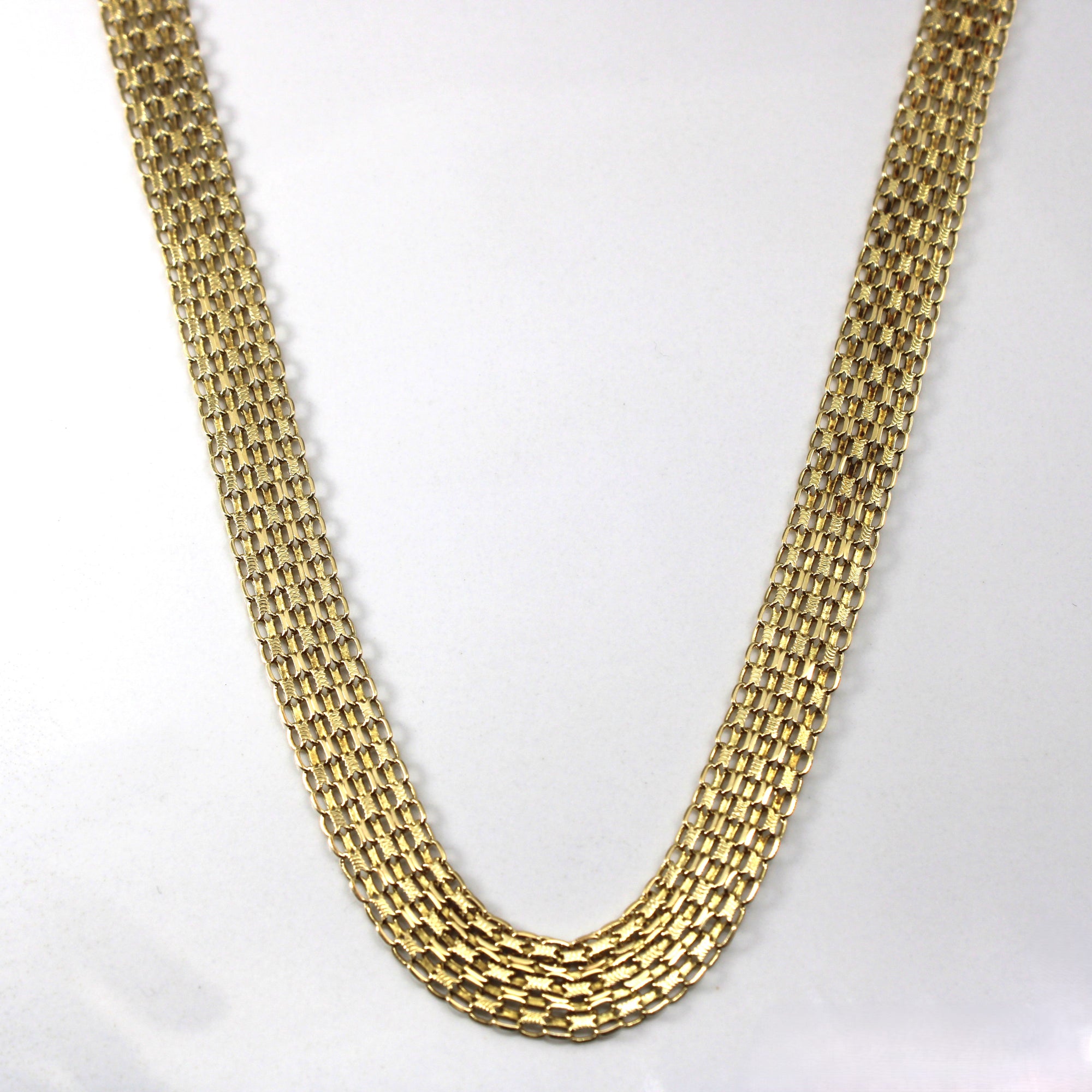 Filigree Linked Gold Necklace | 22