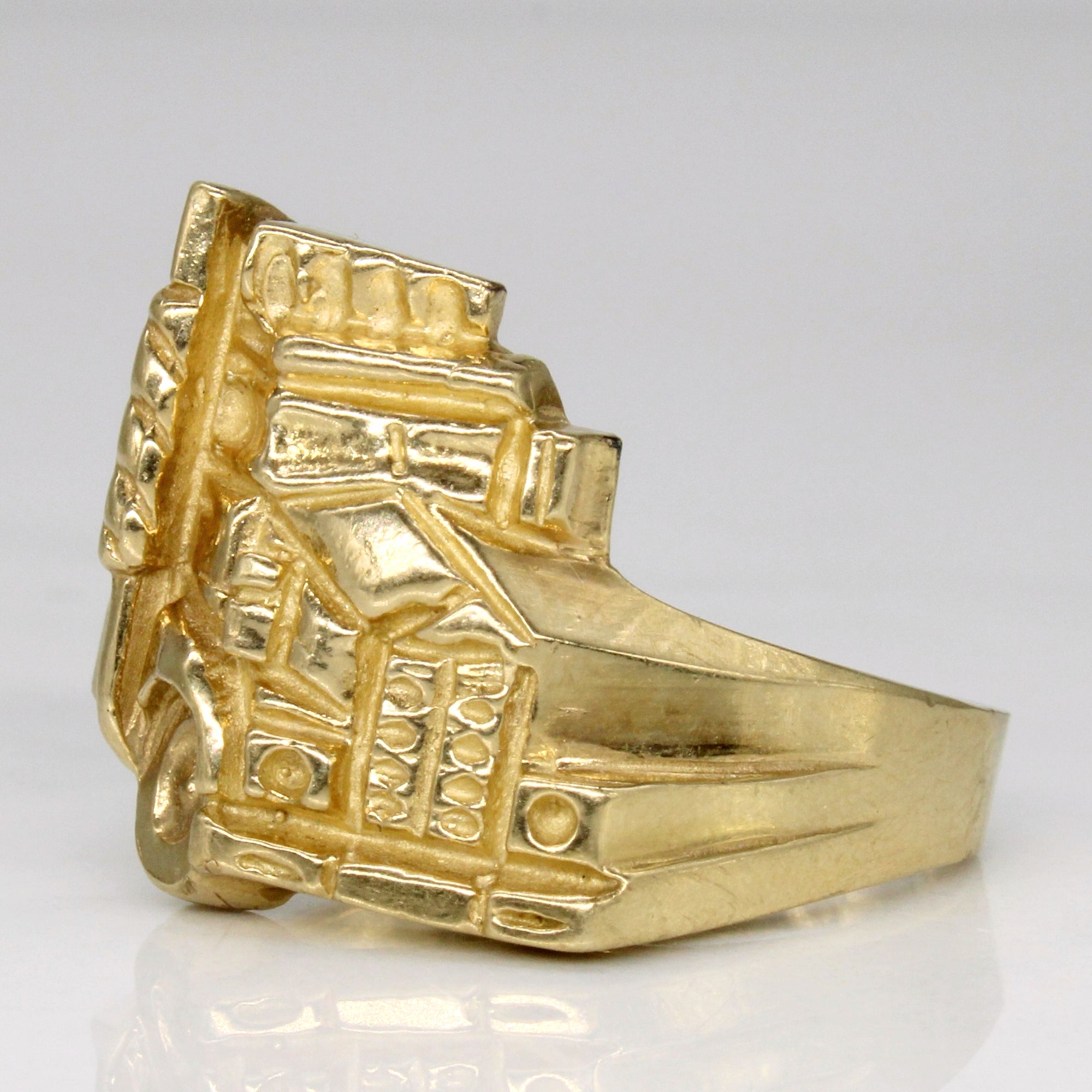 10k Yellow Gold Big Rig Ring | SZ 9.25 |