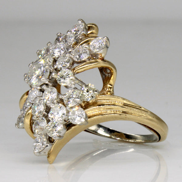 Diamond Cocktail Ring | 2.84ctw | SZ 7.75 |