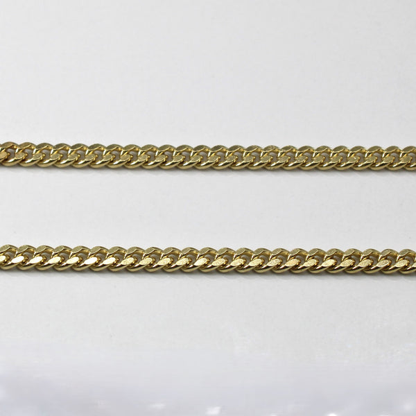 Yellow Gold Curb Link Chain | 14