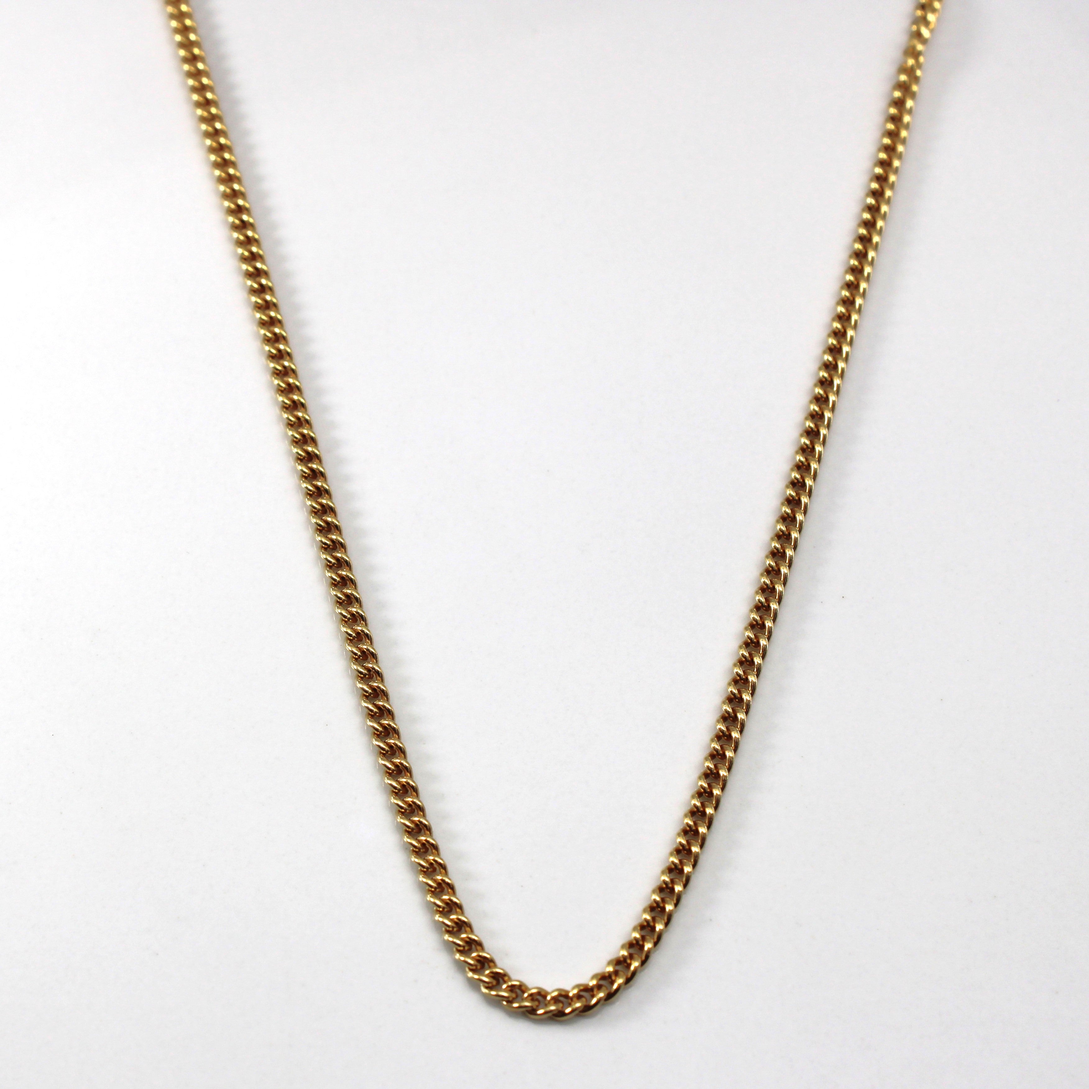 10k Yellow Gold Cable Chain | 13"|
