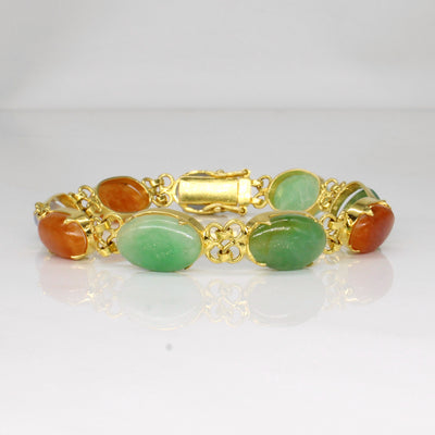 Multi Colour Jadeite Bracelet | 45.00ctw | 7.25