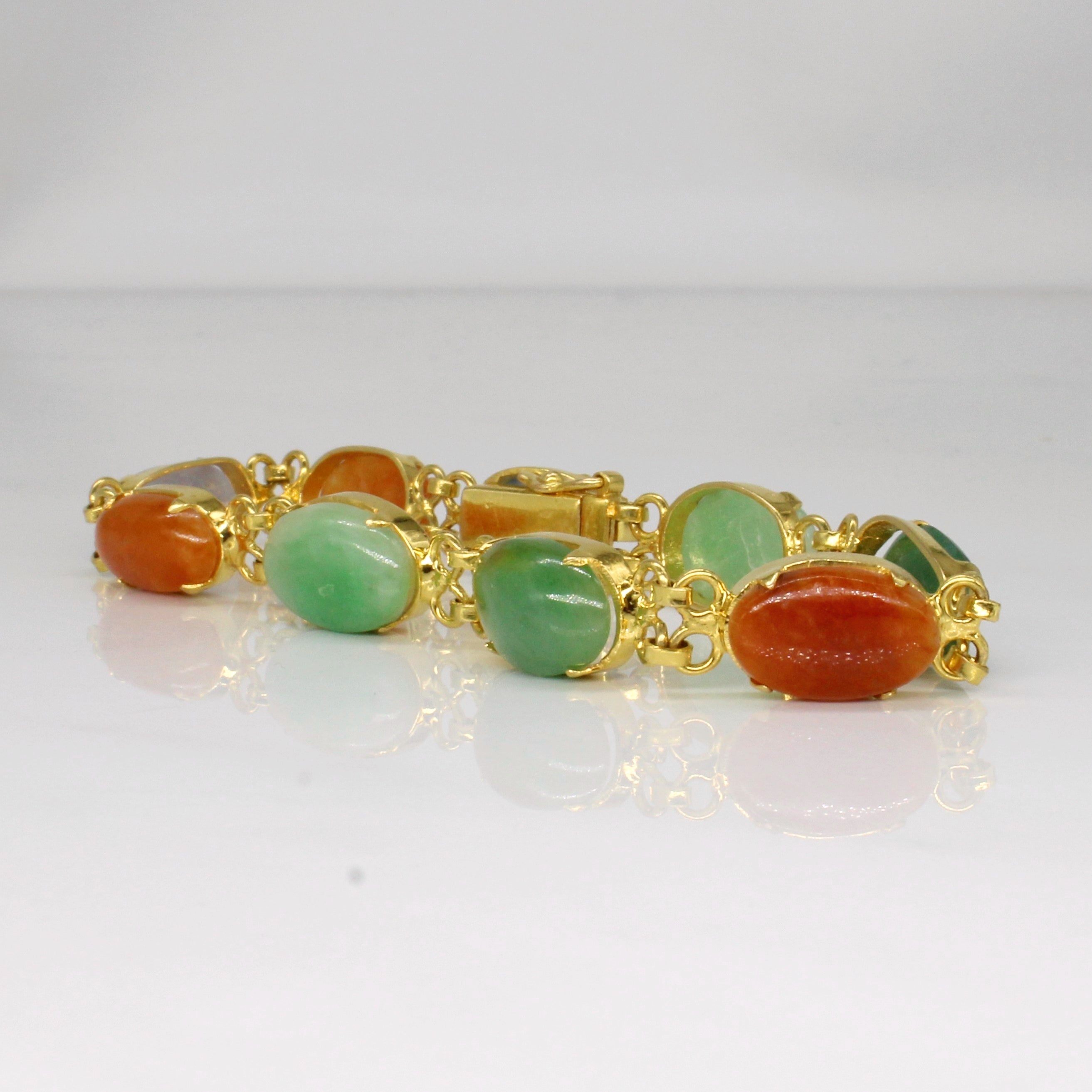 Multi Colour Jadeite Bracelet | 45.00ctw | 7.25" |