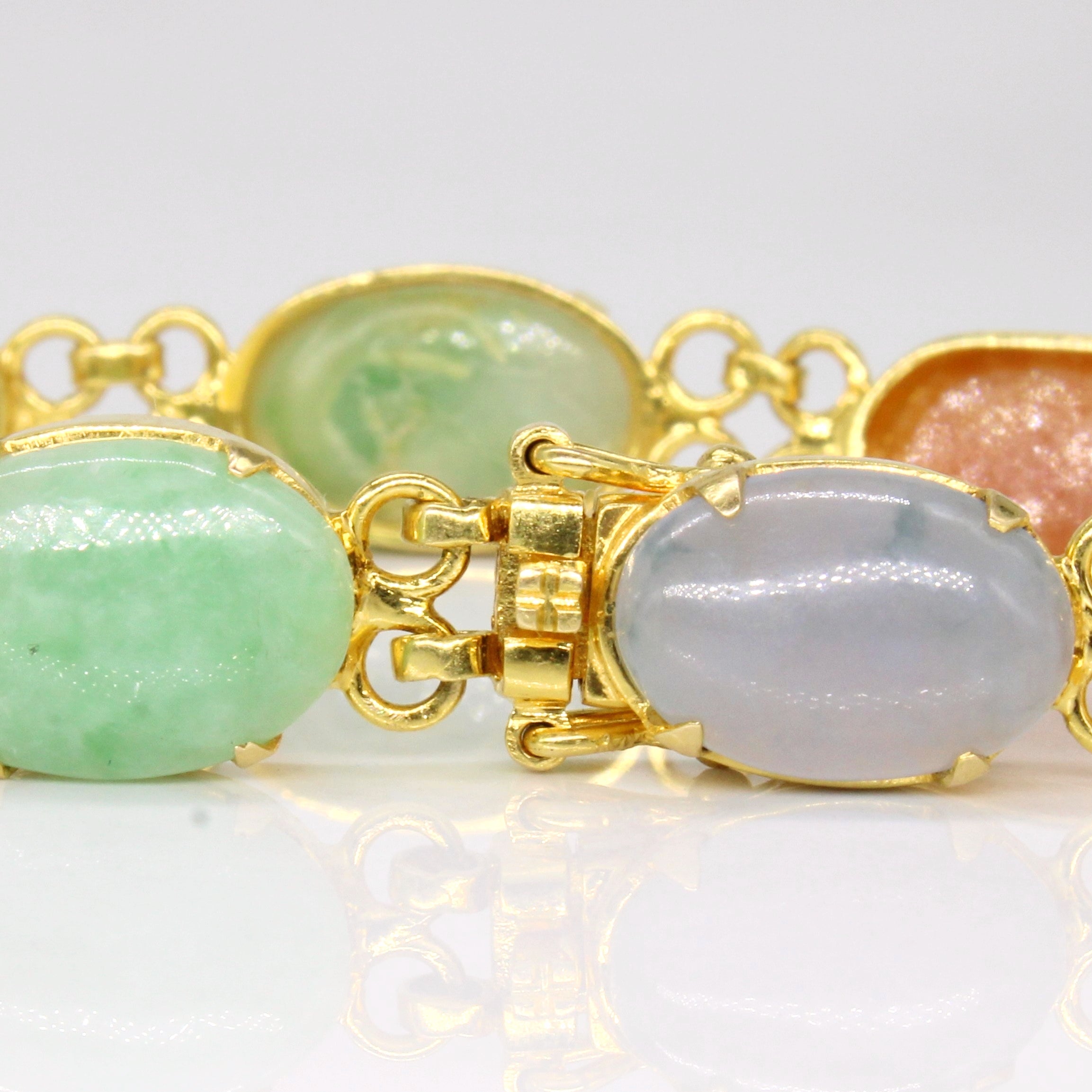Multi Colour Jadeite Bracelet | 45.00ctw | 7.25" |