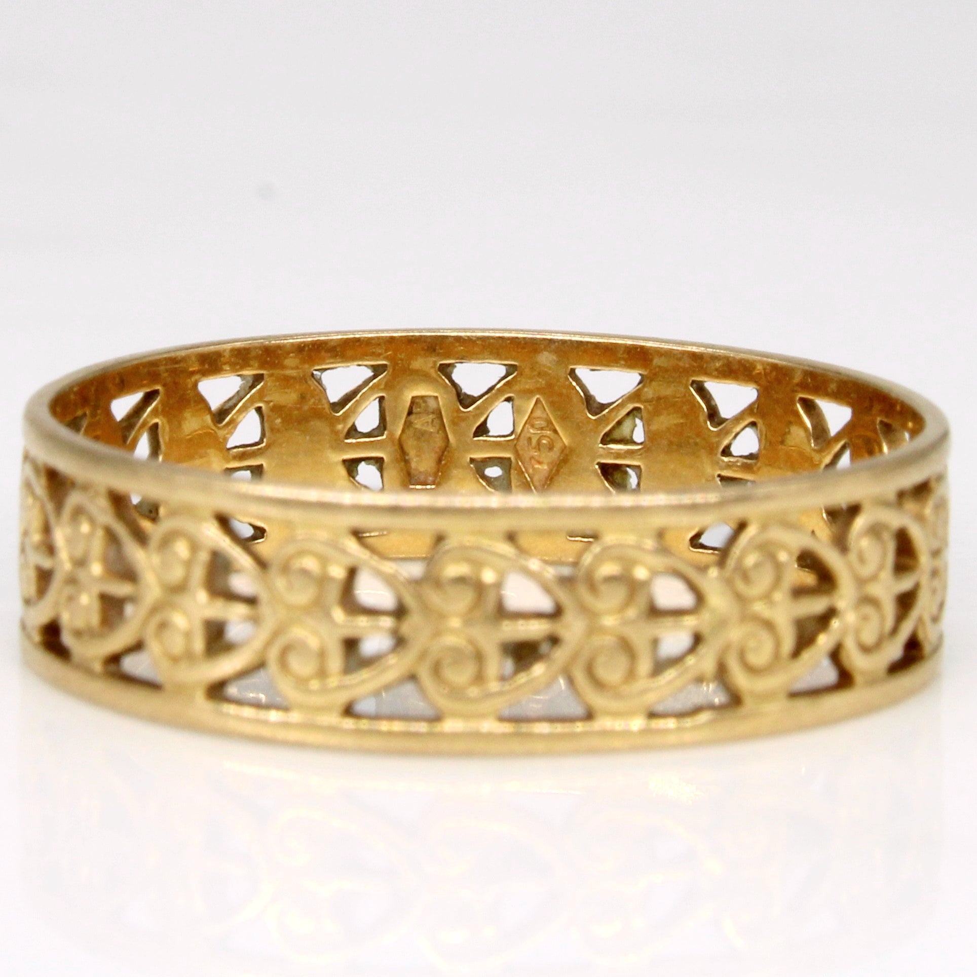 18k Yellow Gold Lattice Ring | SZ 7.5 |