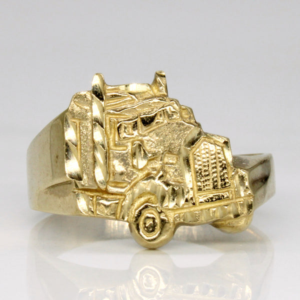 10k Yellow Gold Big Rig Ring | SZ 11.25 |