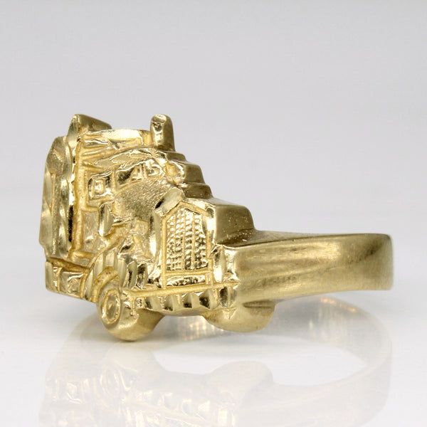 10k Yellow Gold Big Rig Ring | SZ 11.25 |