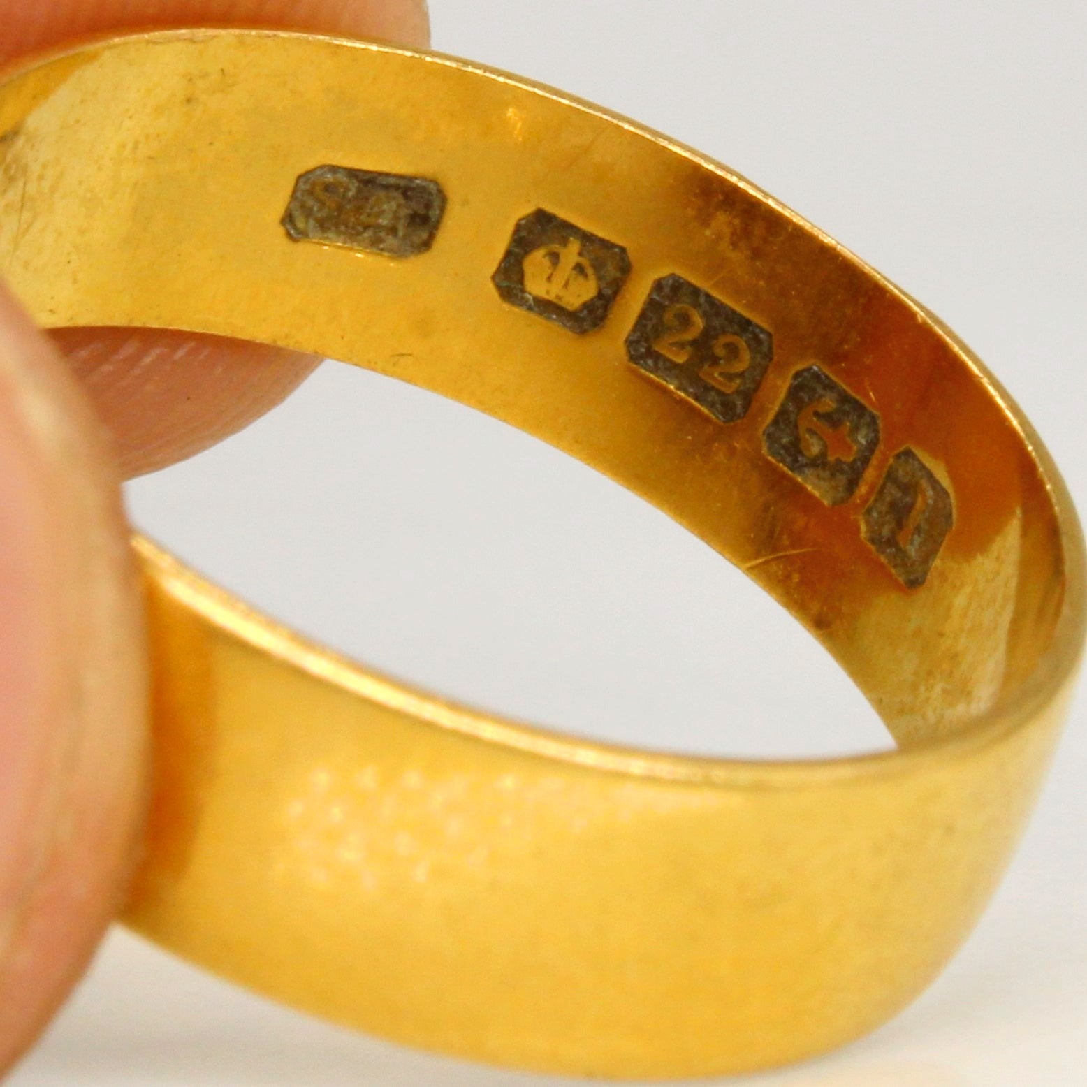 1910 Birmingham Hallmarked 22k Yellow Gold Band | SZ 7.5 |