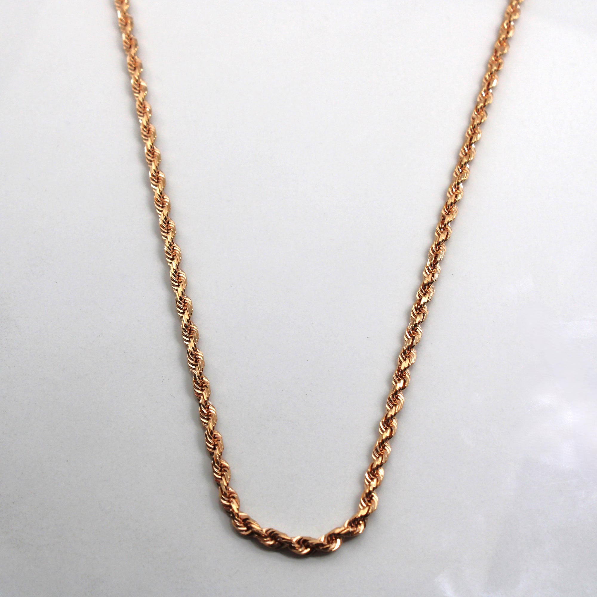 Rose Gold Rope Chain | 25