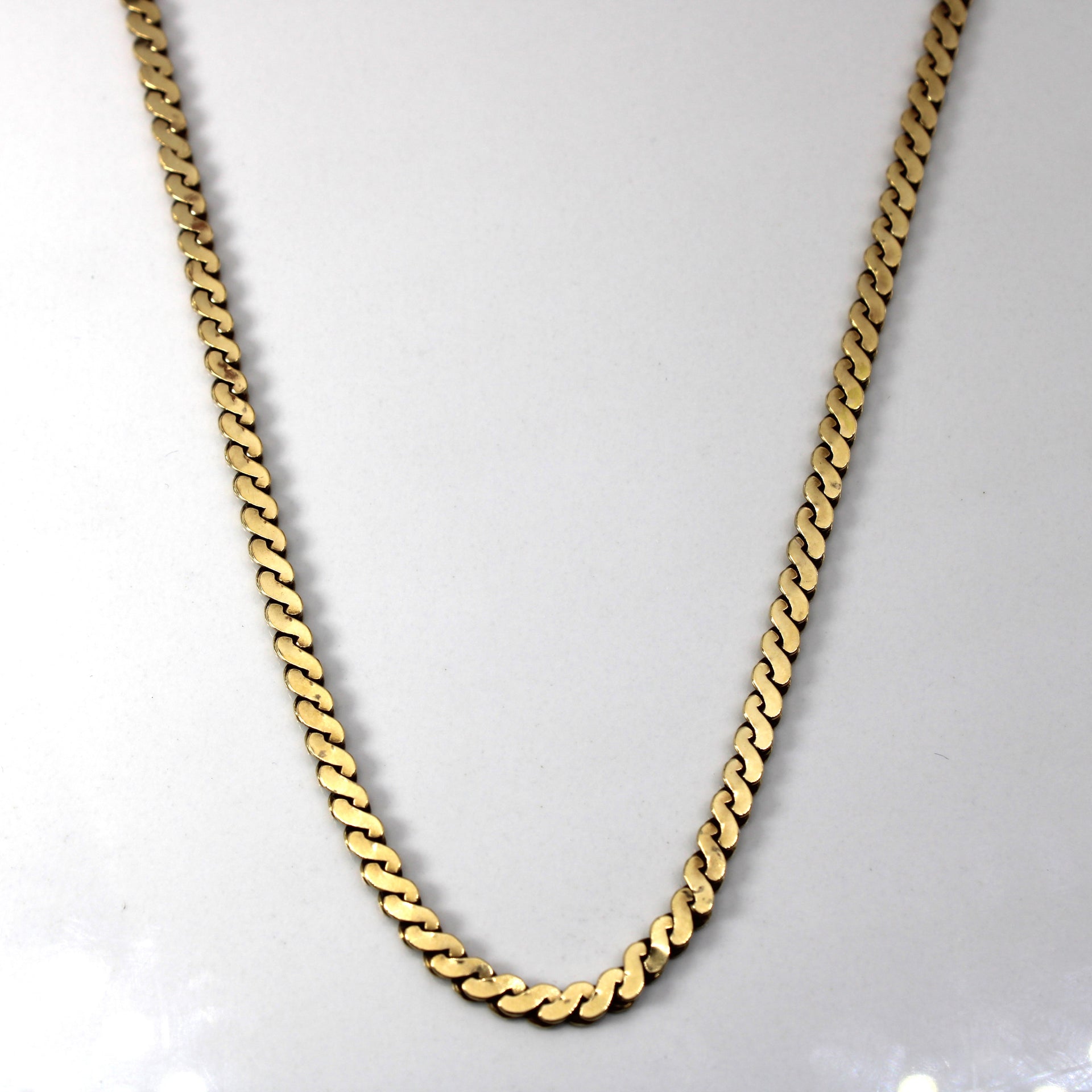 Yellow Gold Serpentine Chain 20